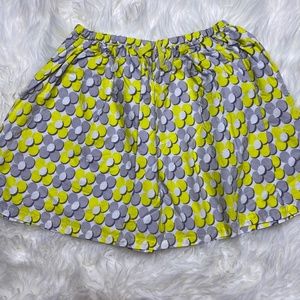 Mini Boden yellow & gray fit & flare skirt size 11-12 Y